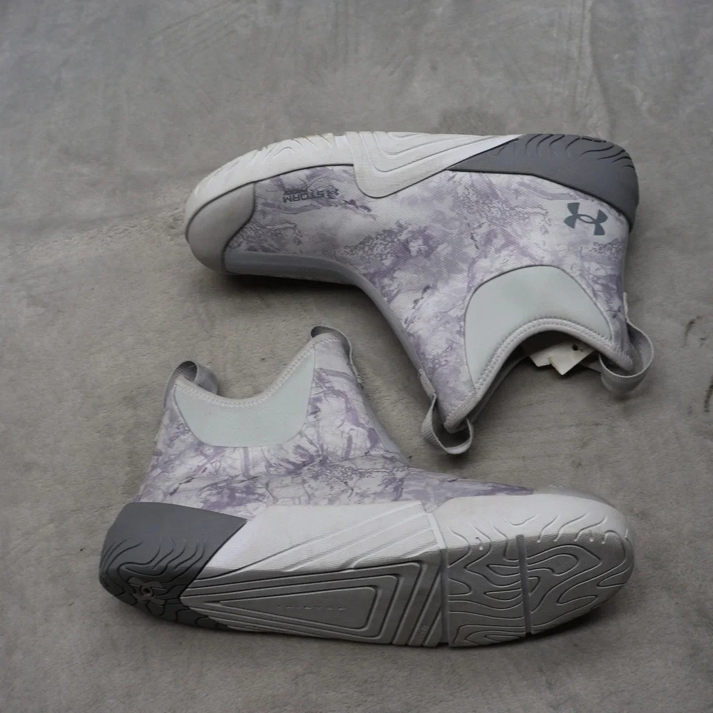 Under Armour Mens 9D Deck Boots Gray Camo Charged Shoreman‎ Waterproof Fishing